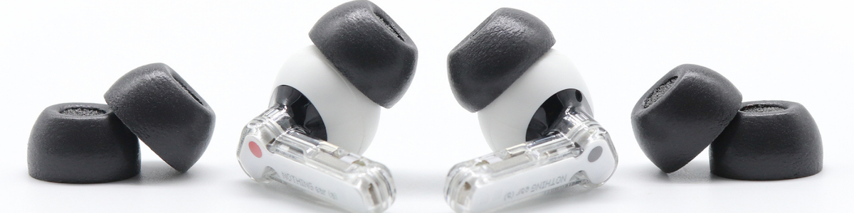 Nothing Ear (a) with Comply Foam Tips